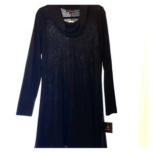 Fortune + Ivy Elisha Cowel Neck Hacci Knit Dress